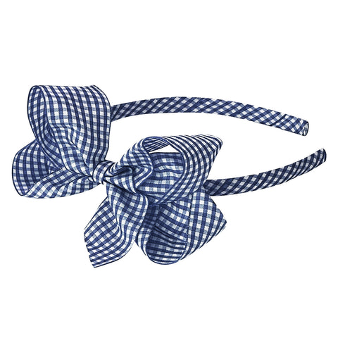 Large Peacoat Gingham Alice Band