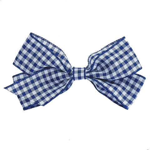 Medium Peacoat Gingham Hair Clip