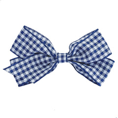 Medium Peacoat Gingham Hair Clip