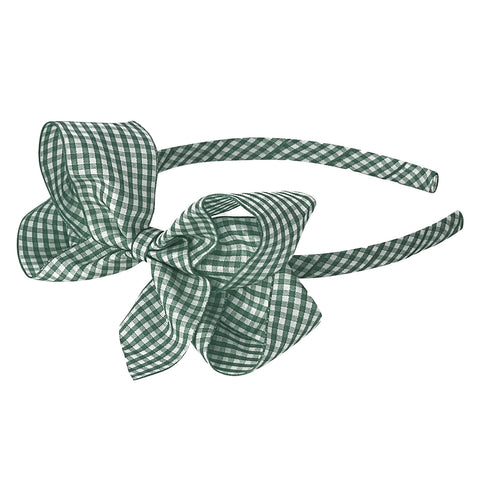Large Spruce Gingham Alice Band