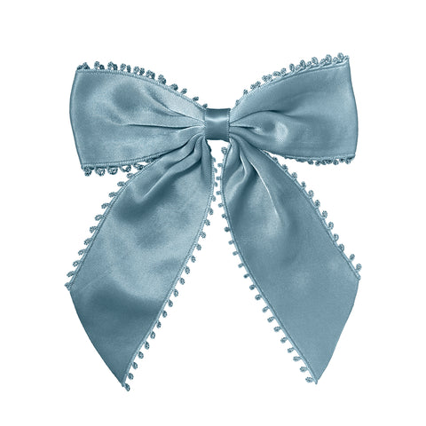 Large Antique Blue Picot Clip