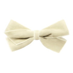 Medium Ivory Velvet Hair Clip