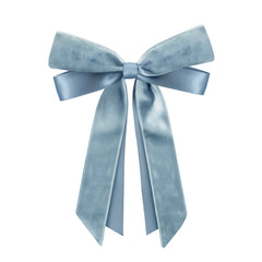 Large Antique Blue Velvet & Satin Clip