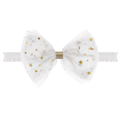 Large White Chiffon Baby Headband