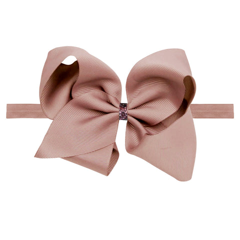 Large Antique Mauve Glitter Baby Headband