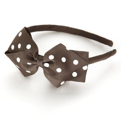 Large Chocolate Chip Polka Dot Alice Band