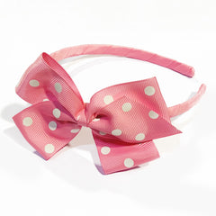 Large Geranium Polka Dot Alice Band