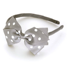 Large Silver Polka Dot Alice Band