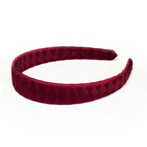 Large Wine Braided Alice Band