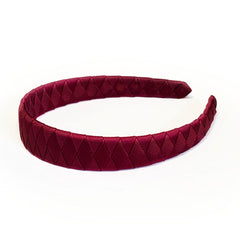 Large Wine Braided Alice Band