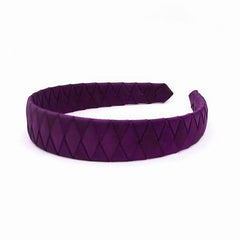 Large Regal Purple Braided Alice Band