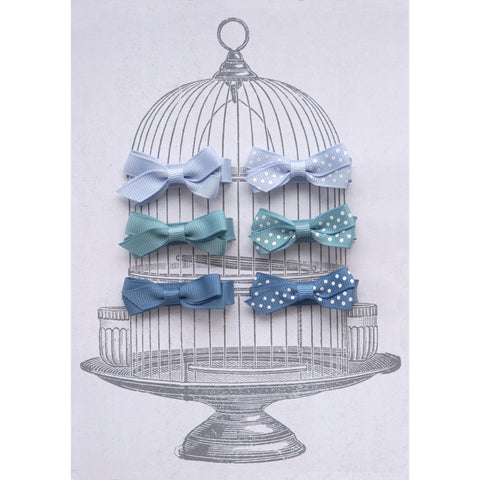 Small Clip Gift Set Blues & Dots