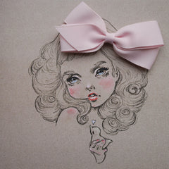 Icy Pink Medium Clip Greeting Card