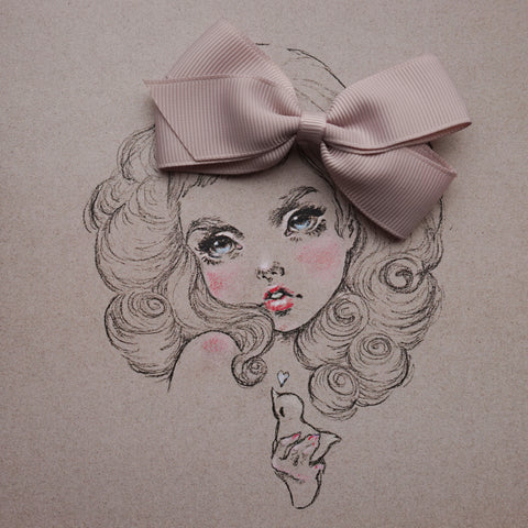 Antique Mauve Medium Clip Greeting Card