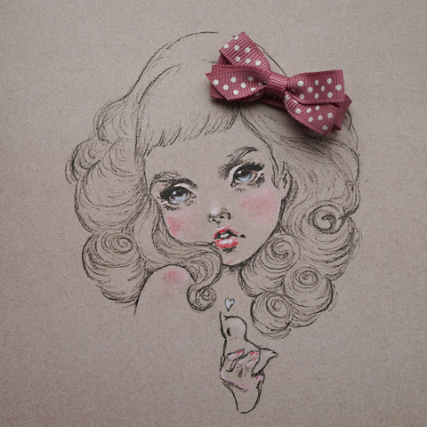 Rosy Mauve Small Dot Clip Greeting Card