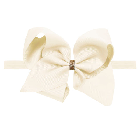 Large Ivory Glitter Baby Headband