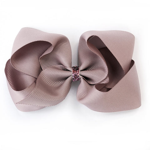 Large Antique Mauve Glitter Hair Clip