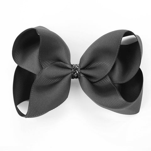 Large Charcoal Glitter Hair Clip