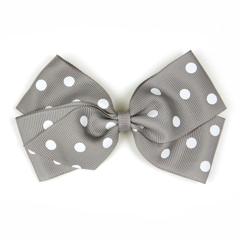 Large Silver Polka Dot Hair Clip