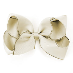 Large Ivory Gold Edge Hair Clip