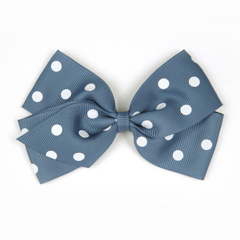 Large Antique Blue Polka Dot Hair Clip
