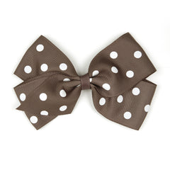 Large Chocolate Chip Polka Dot Hair Clip