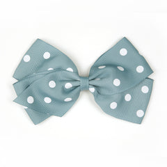 Large Nile Blue Polka Dot Hair Clip