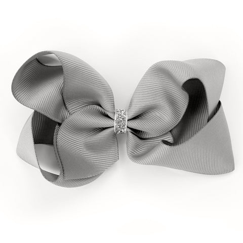 Large Silver Glitter Hair Clip