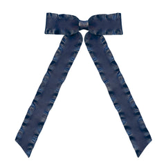 Peacoat Medium Long Tail Ruffle Hair Clips