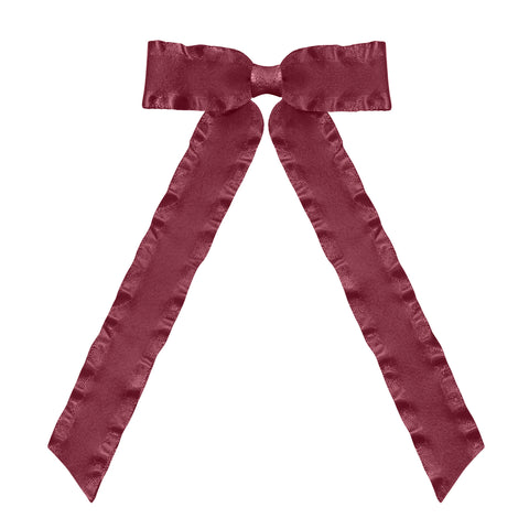 Scarlet Medium Long Tail Ruffle Hair Clips