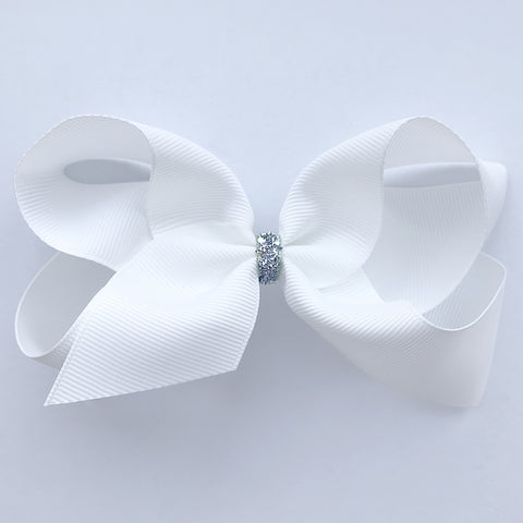 Large Off White Glitter Hair Clip