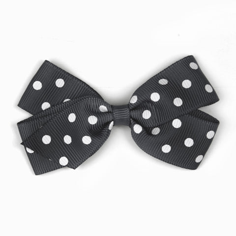 Charcoal Polka Dot Hair Clip