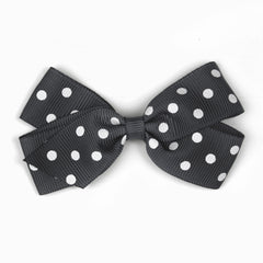 Charcoal Polka Dot Hair Clip