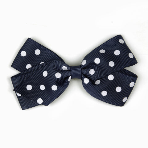 Peacoat Polka Dot Hair Clip