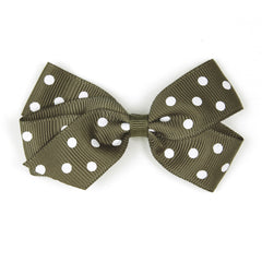 Medium Deep Sage Polka Dot Hair Clip
