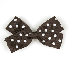 Medium Licorice Polka Dot Hair Clip