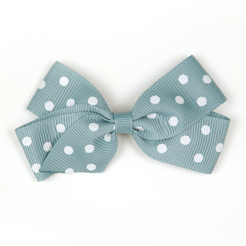 Medium Nile Blue Polka Dot Hair Clip