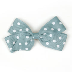 Medium Nile Blue Polka Dot Hair Clip