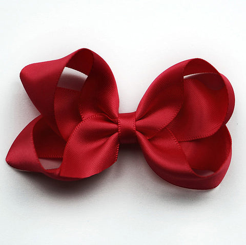 Medium Ruby Satin Hair Clip