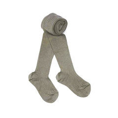 Ribbed Metal Grey Tights