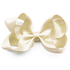 Medium Antique White Satin Hair Clip