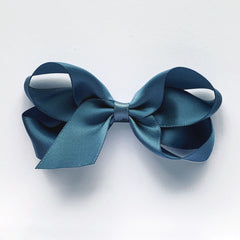 Medium Antique Blue Satin Hair Clip