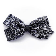 Medium Charcoal Glitter Hair Clip