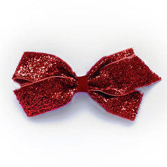 Medium Scarlet Glitter Hair Clip
