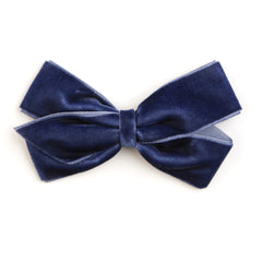 Medium Peacoat Velvet Hair Clip
