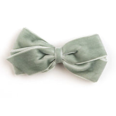 Medium Celadon Velvet Hair Clip