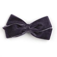Medium Charcoal Velvet Hair Clip