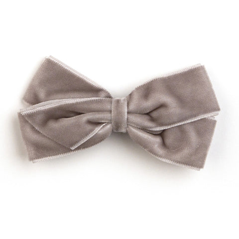 Medium Metal Grey Velvet Hair Clip