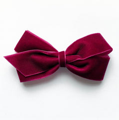 Medium Wine Velvet Hair Clip