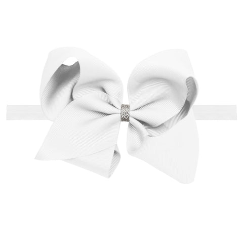 Large Off White Glitter Baby Headband